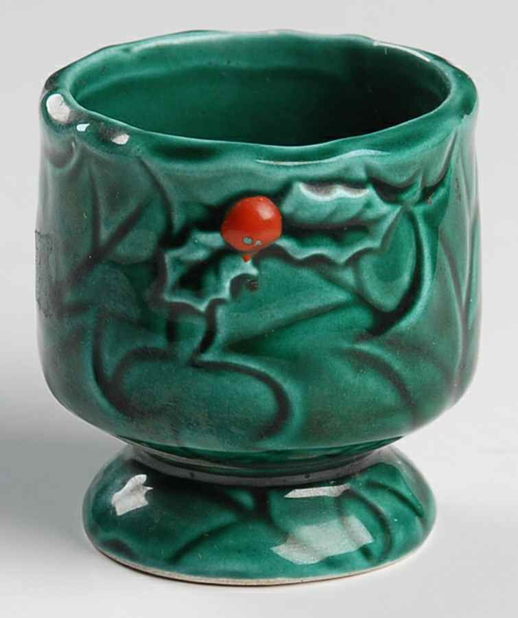 Green Holly Votive Candleholder by Lefton-1