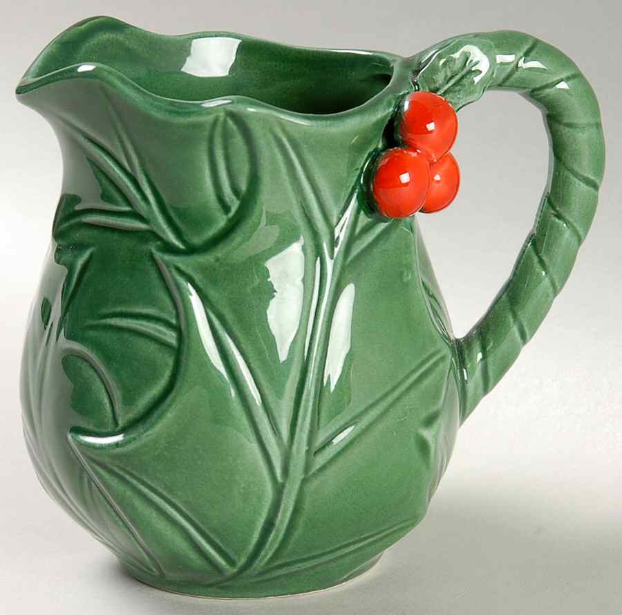 Green Holly Creamer by Lefton-1