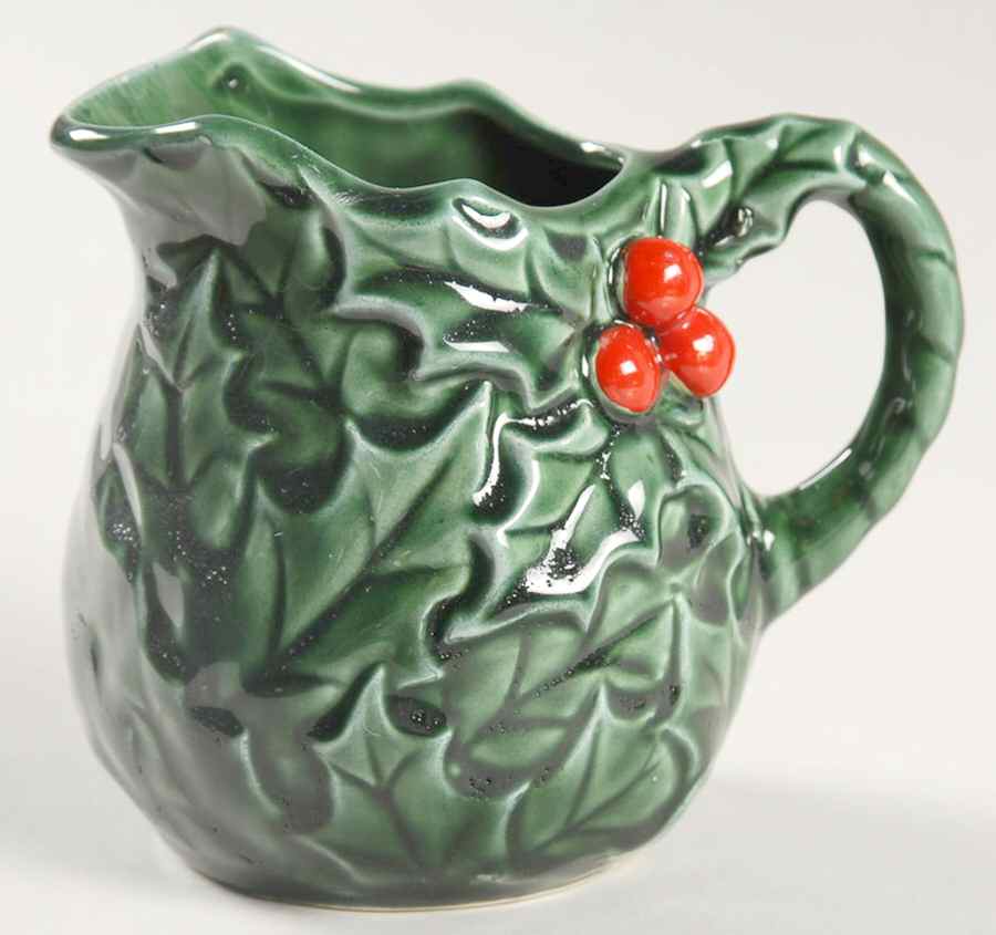Green Holly Creamer by Lefton-1