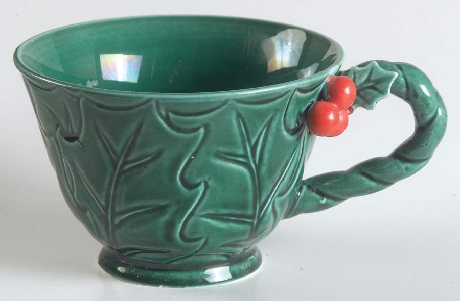 Green Holly Snack Cup by Lefton-1