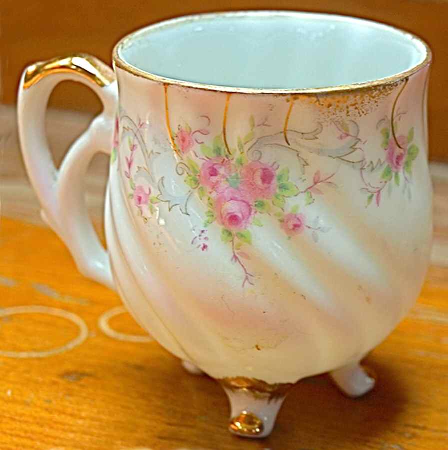 Heirloom Rose Footed Demitasse Cup by Lefton-1