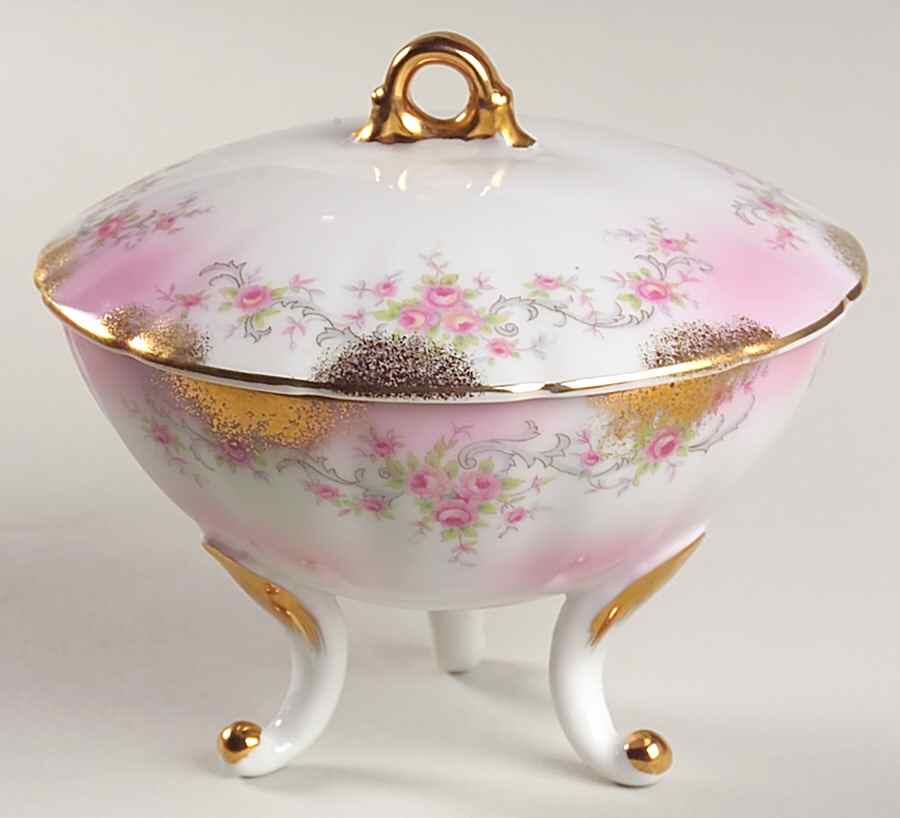 Heirloom Rose Candy Box & Lid by Lefton-1
