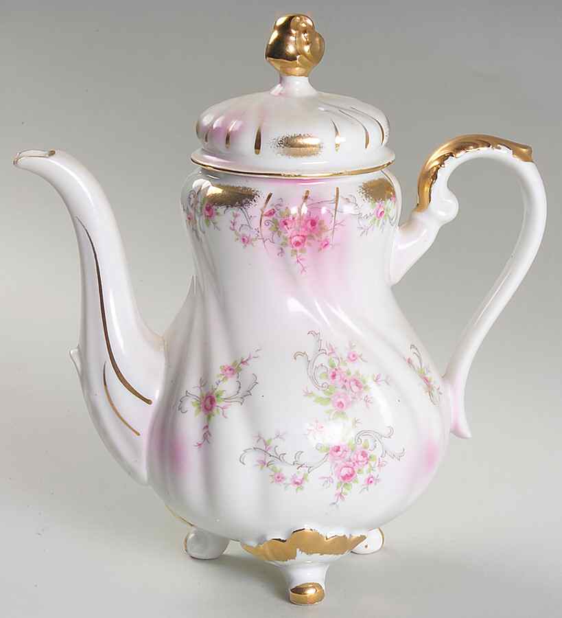 Heirloom Rose Mini Coffee Pot & Lid by Lefton-1