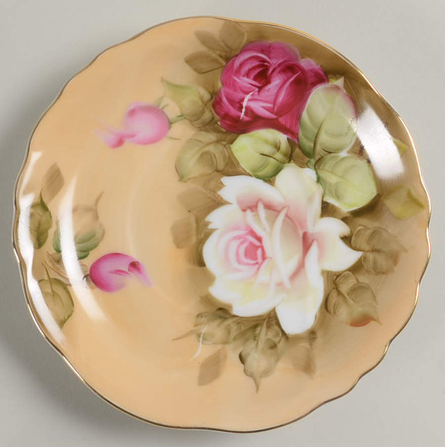Heritage Brown (Floral) Saucer by Lefton-1