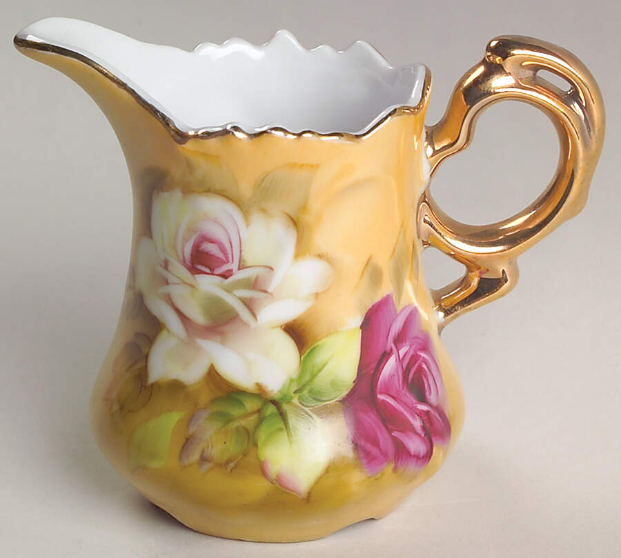 Heritage Brown (Floral) Creamer by Lefton-1