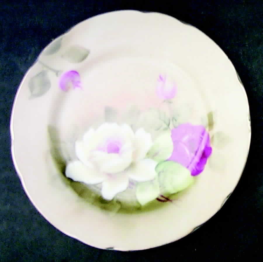 Heritage Brown (Floral) Salad Plate by Lefton-1