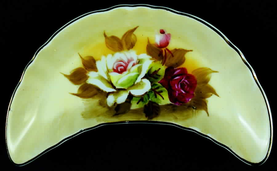 Heritage Brown (Floral) Bone Dish by Lefton-1