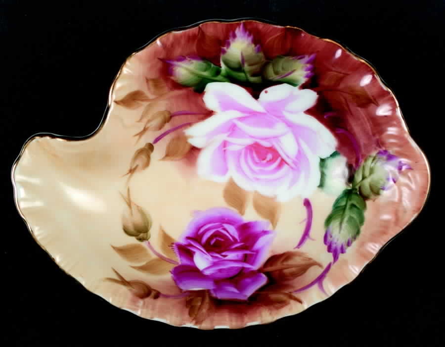 Heritage Brown (Floral) Bon Bon by Lefton-1