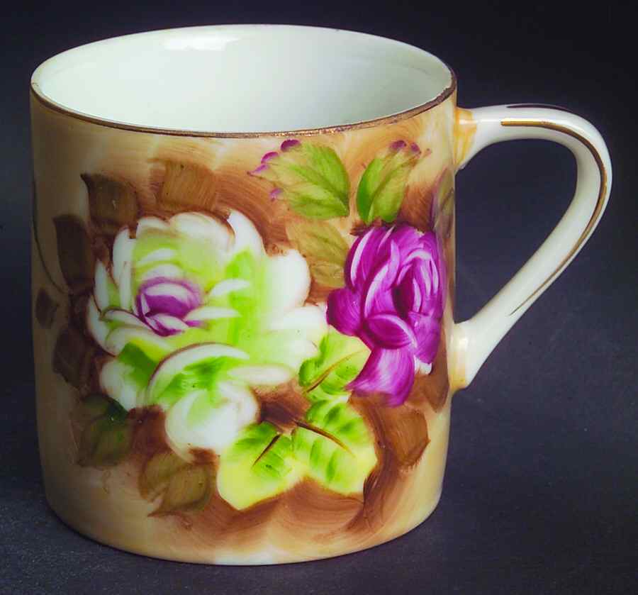 Heritage Brown (Floral) Mug by Lefton-1