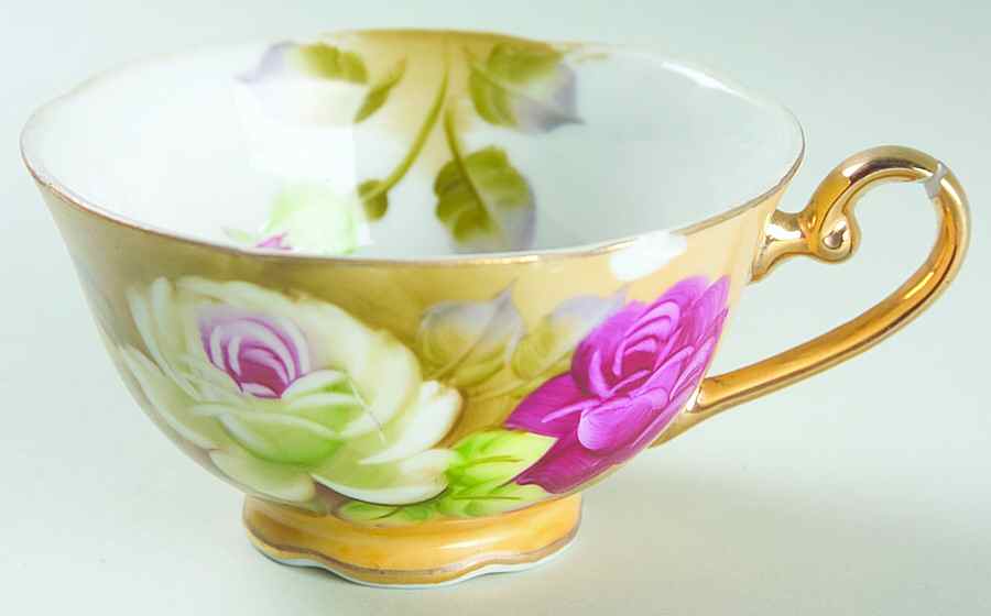 Heritage Brown (Floral) Snack Cup by Lefton-1