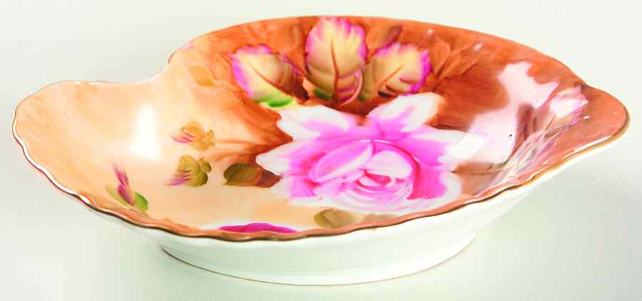 Heritage Brown (Floral) Bon Bon by Lefton-1