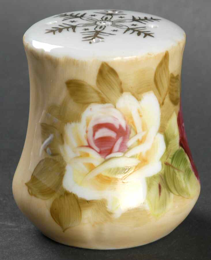 Heritage Brown (Floral) Pepper Shaker by Lefton-1