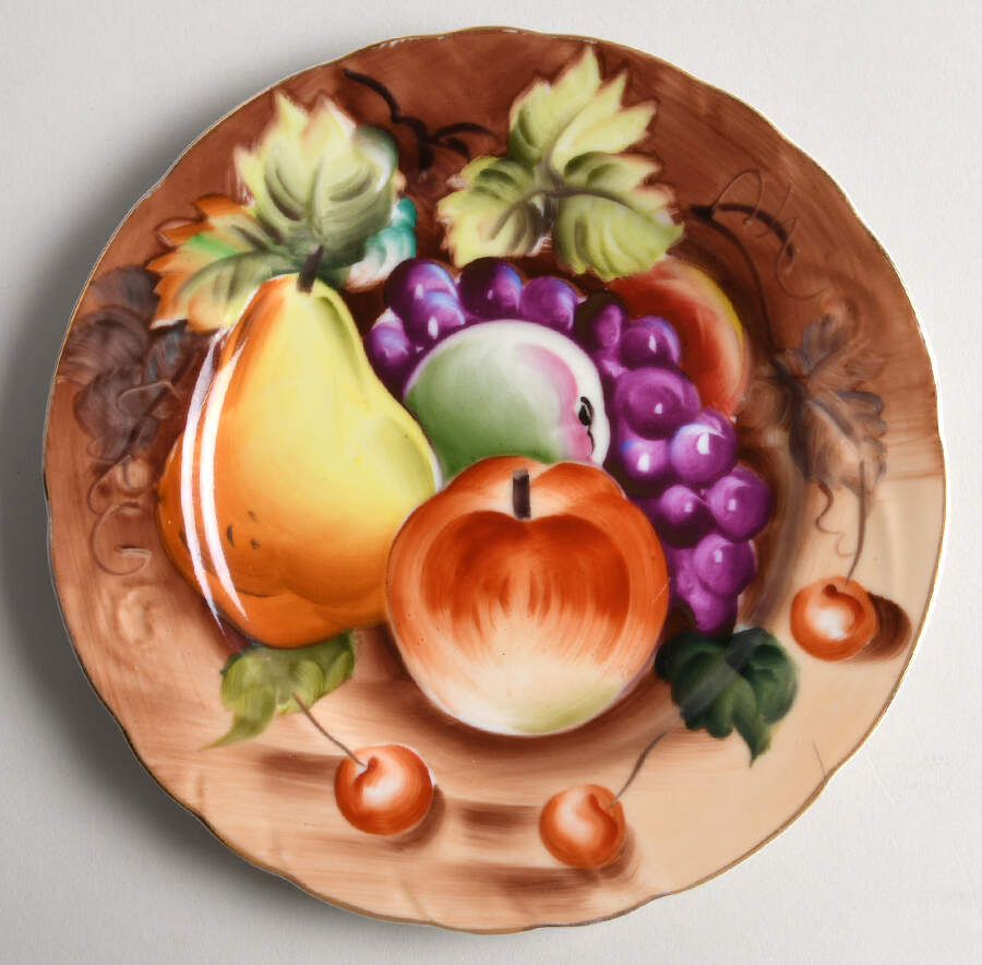 Heritage Brown (Fruit) Salad Plate by Lefton-1