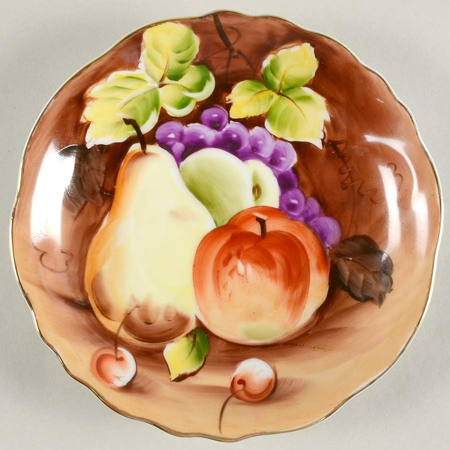 Heritage Brown (Fruit) Underplate for Jam/Jelly by Lefton-1