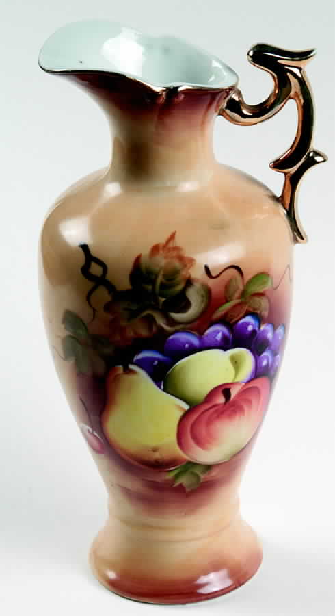 Heritage Brown (Fruit) 8" Ewer by Lefton-1