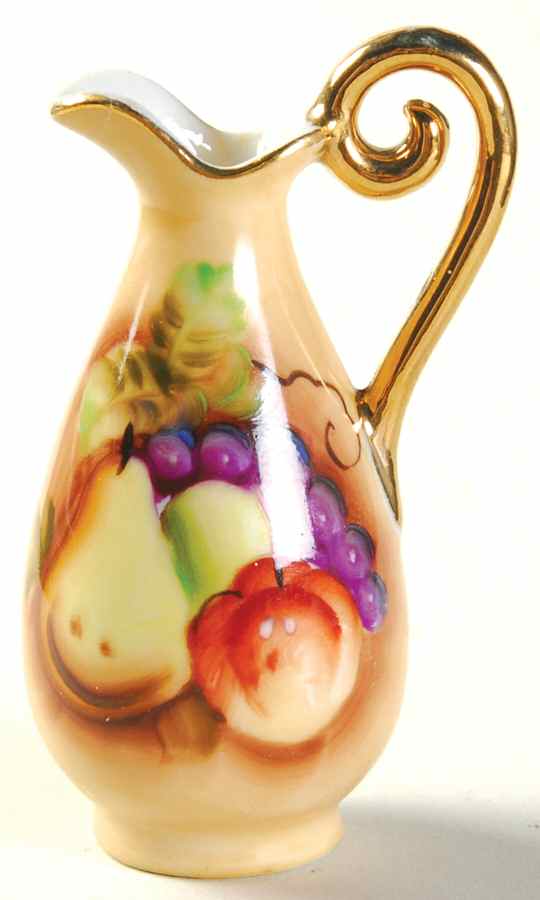 Heritage Brown (Fruit) Miniature Pitcher by Lefton-1