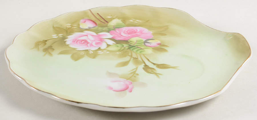 Heritage Green Snack Plate by Lefton-1