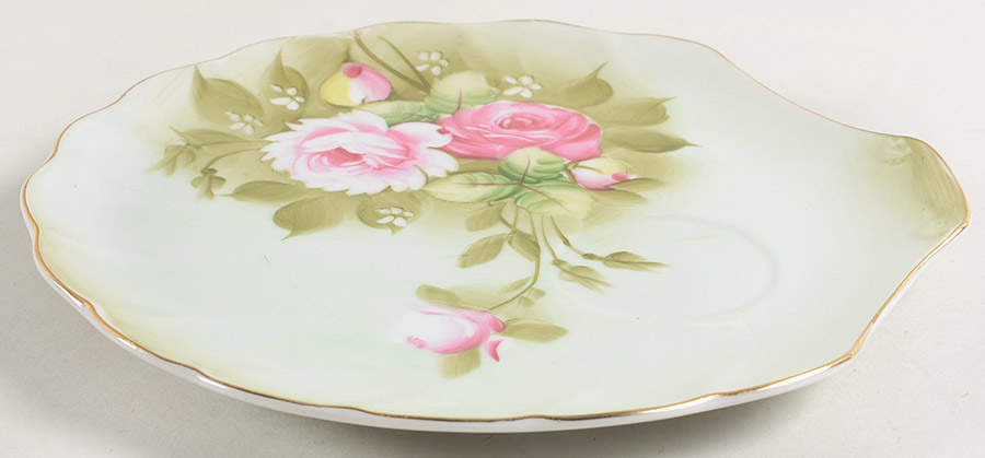 Heritage Green Snack Plate by Lefton-1