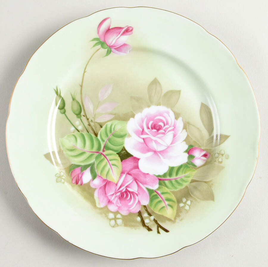 Heritage Green Luncheon Plate by Lefton-1