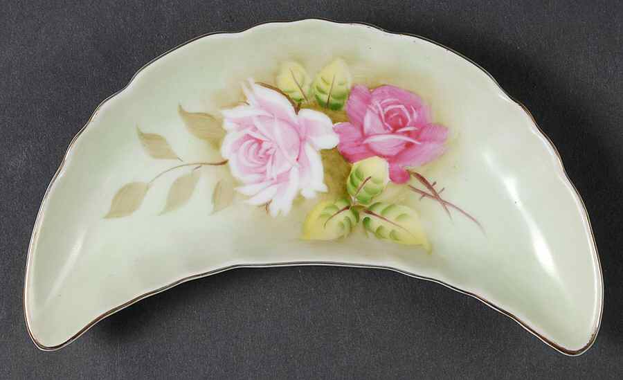 Heritage Green Bone Dish by Lefton-1