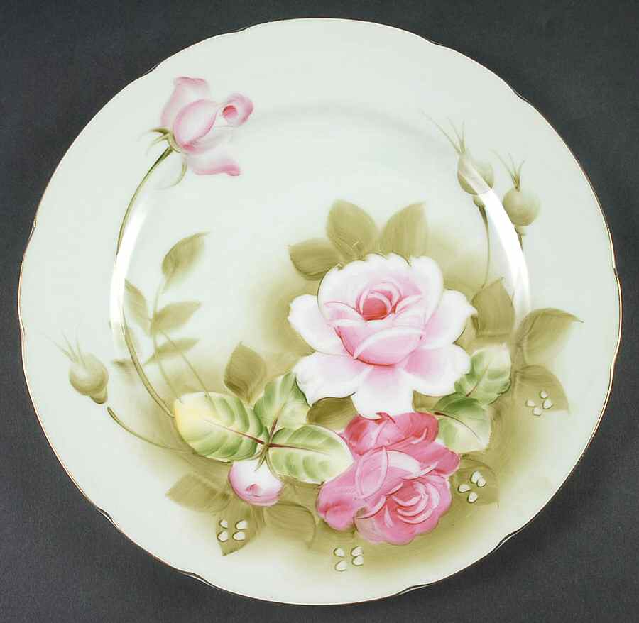 Heritage Green Luncheon Plate by Lefton-1