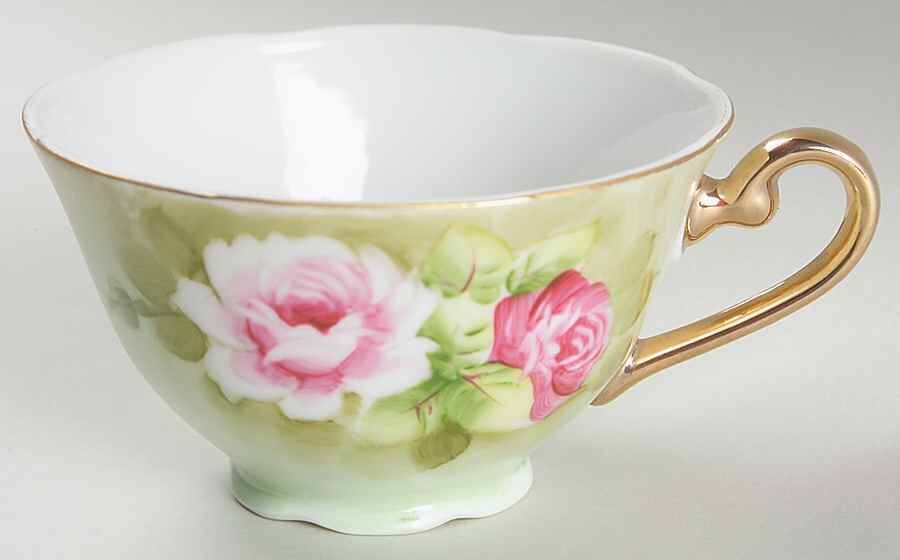 Heritage Green Footed Cup by Lefton-1