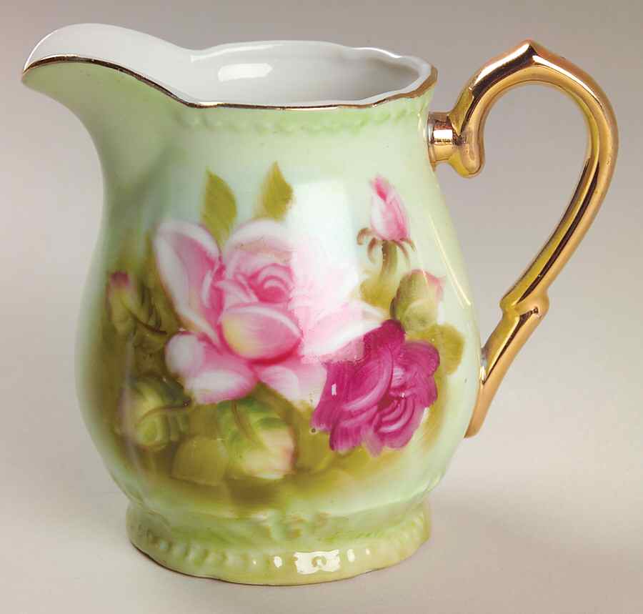 Heritage Green Creamer by Lefton-1