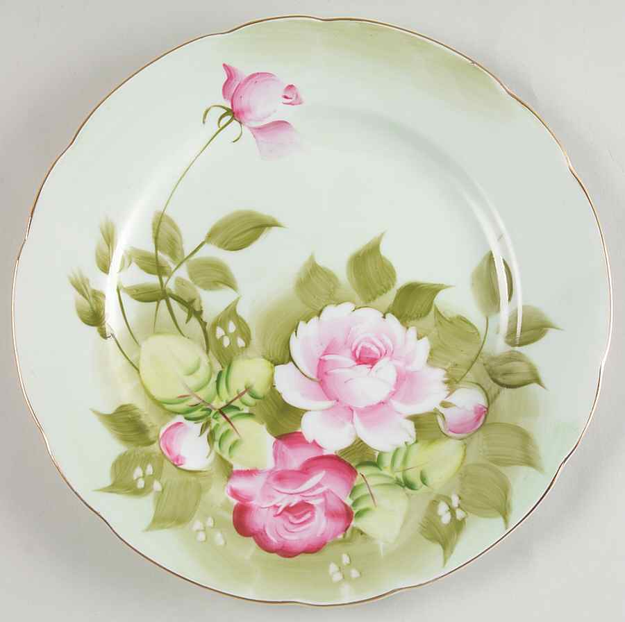 Heritage Green Luncheon Plate by Lefton-1