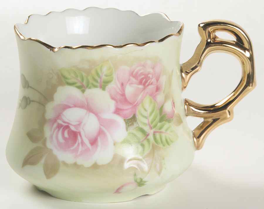 Heritage Green Flat Cup by Lefton-1