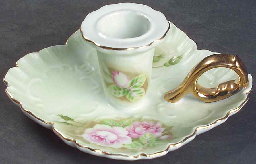 Heritage Green Candleholder by Lefton-1