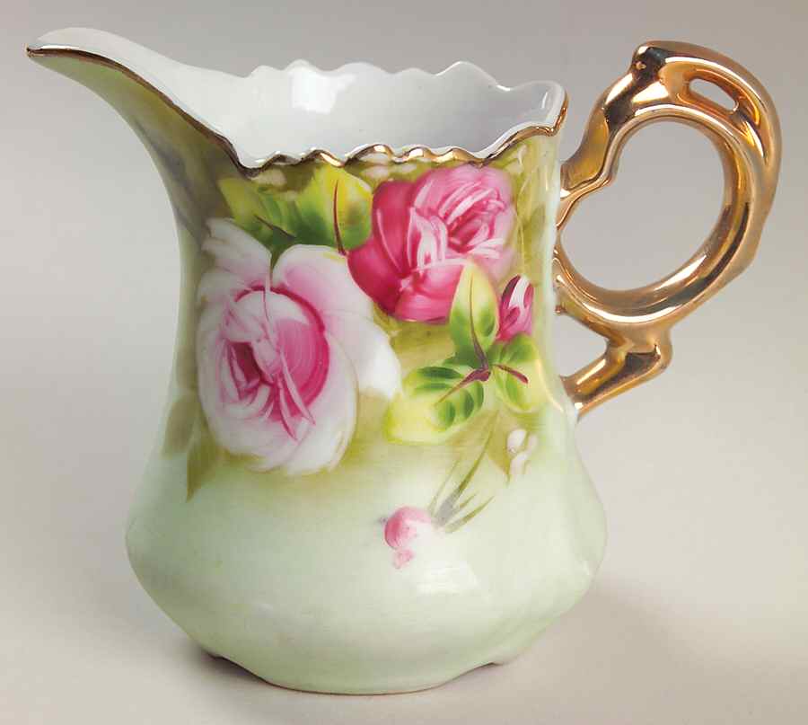 Heritage Green Creamer by Lefton-1