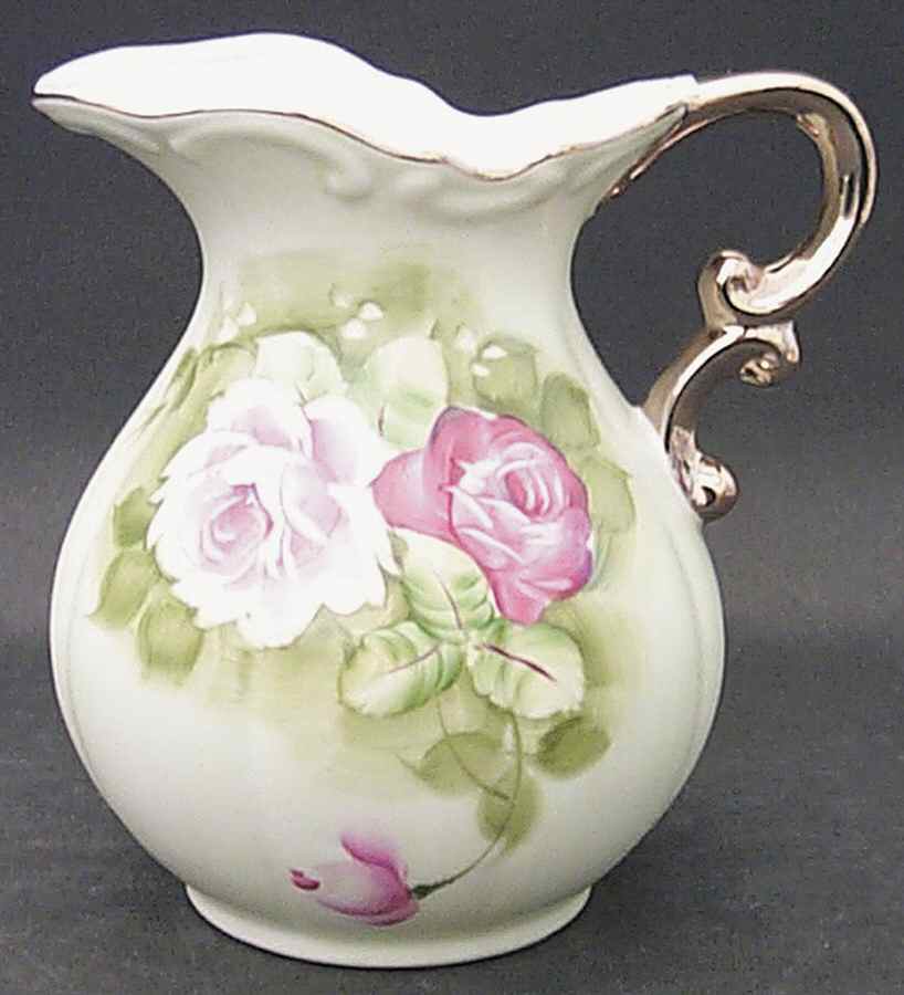 Heritage Green Small Pitcher & Bowl Set by Lefton-1