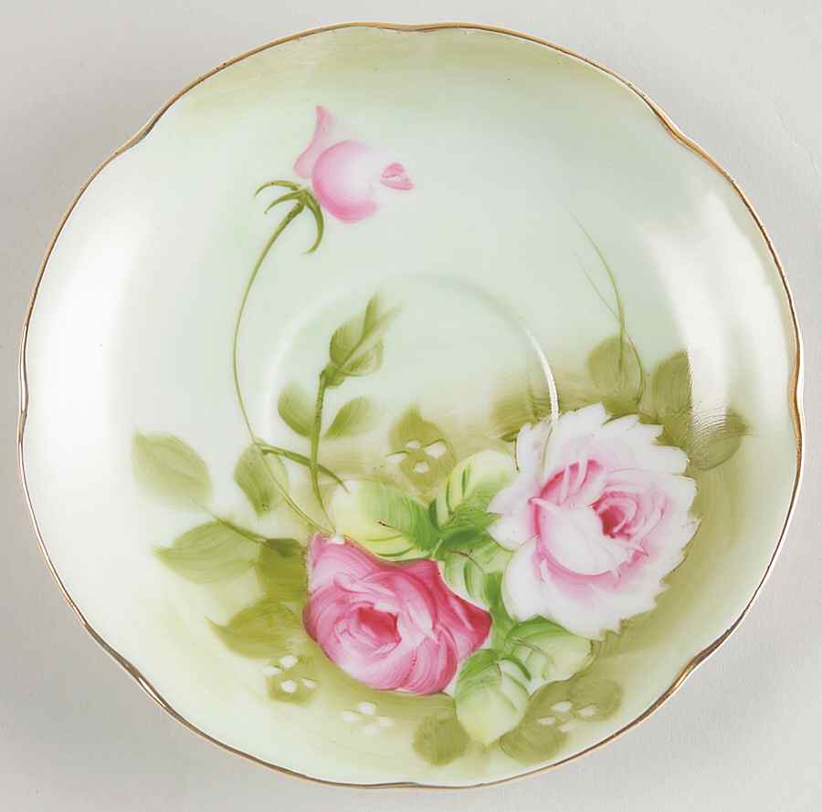 Heritage Green Saucer for Footed Cup by Lefton-1