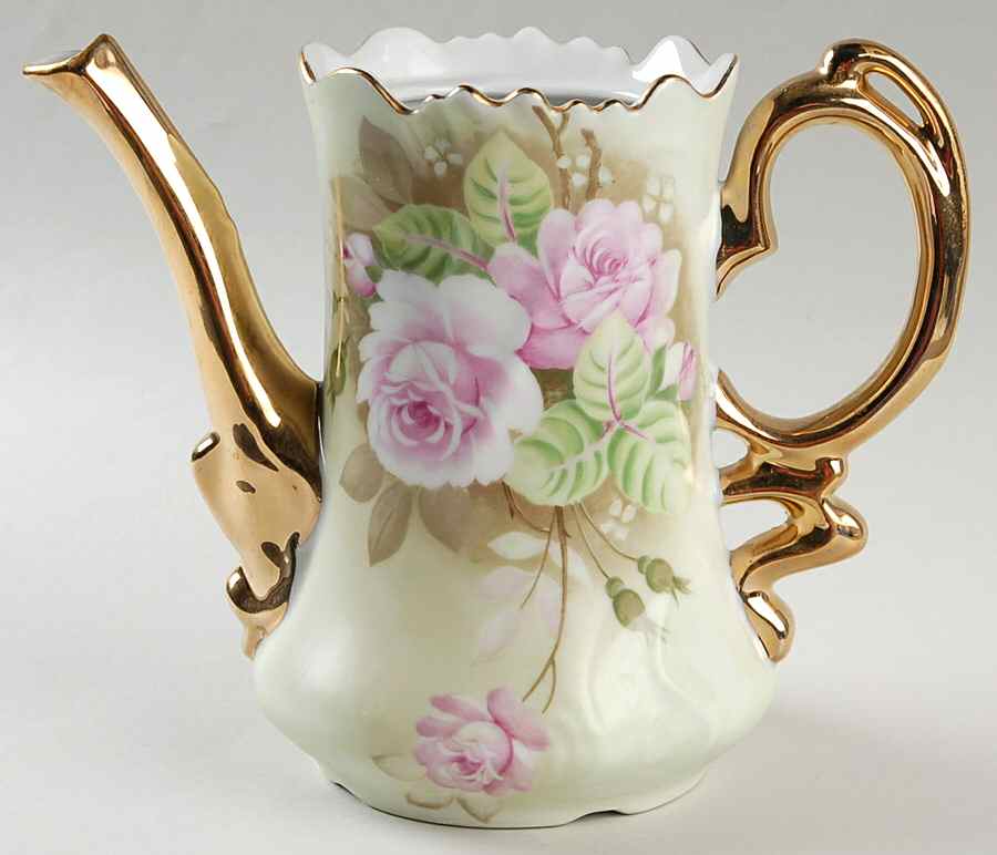 Heritage Green Coffee Pot No Lid by Lefton-1
