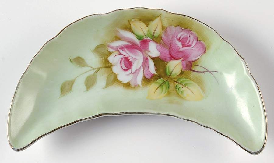 Heritage Green Bone Dish by Lefton-1