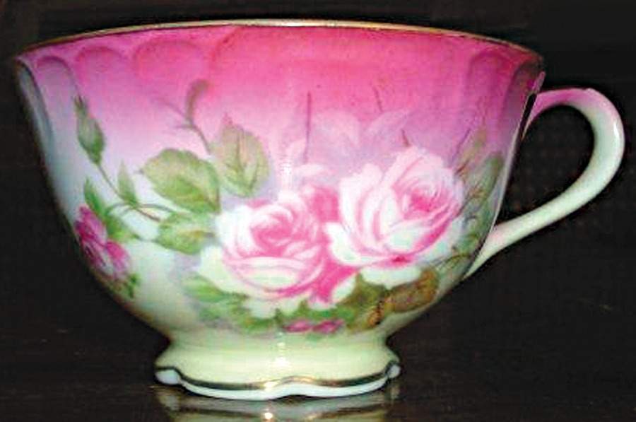 Heavenly Rose Footed Cup by Lefton-1