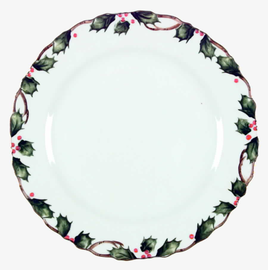 Holly Garland Luncheon Plate by Lefton-1