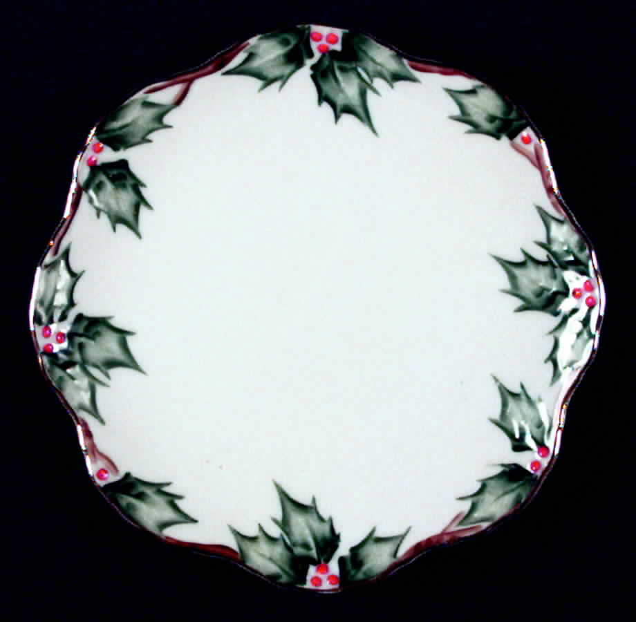 Holly Garland Mint Dish by Lefton-1