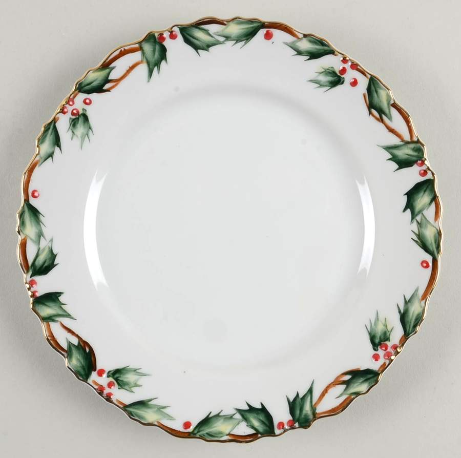 Holly Garland Salad Plate by Lefton-1