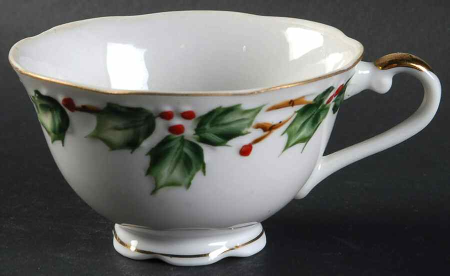Holly Garland Footed Cup by Lefton-1
