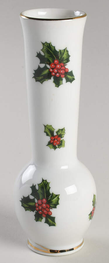 Holly 6" Bud Vase by Lefton-1