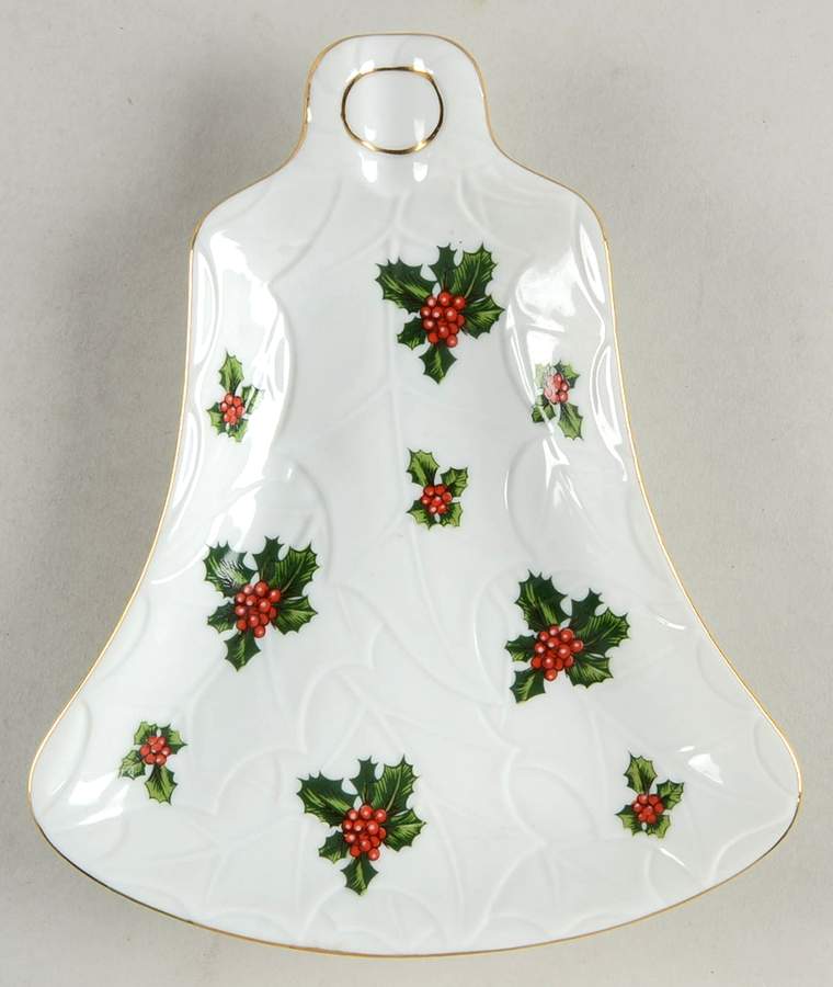 Holly Bell Shaped Plate by Lefton-1