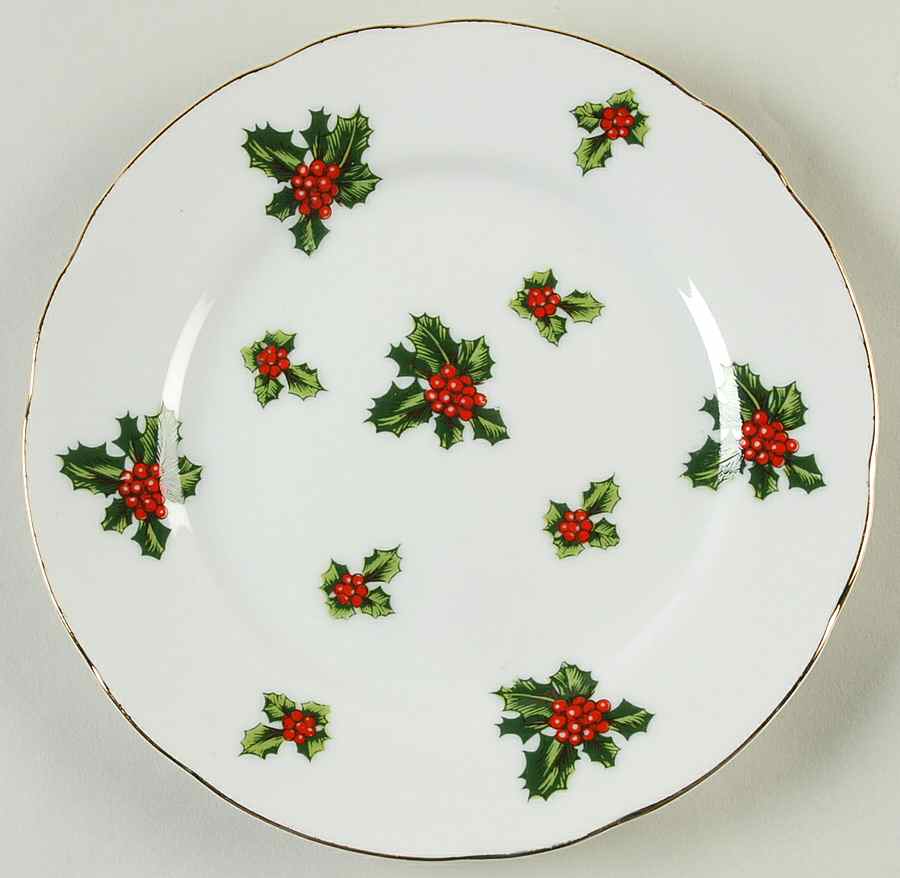 Holly Salad Plate by Lefton-1