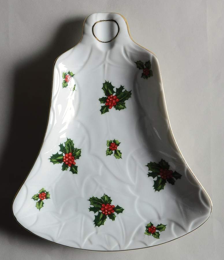 Holly Bell Shaped Plate by Lefton-1