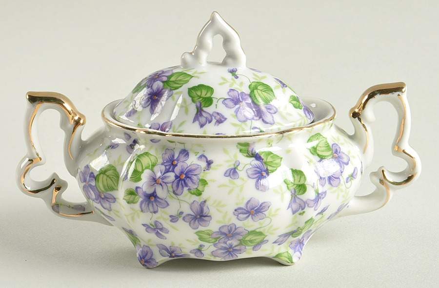 LEF13 Mini Sugar Bowl & Lid by Lefton-1