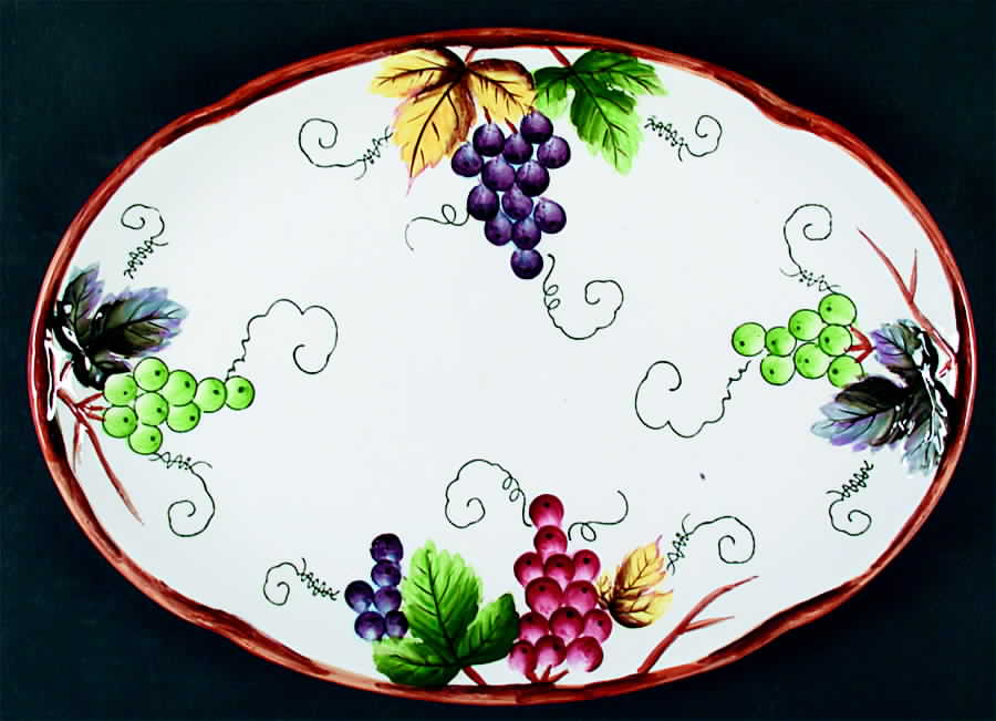 LEF17 14" Oval Serving Platter by Lefton-1