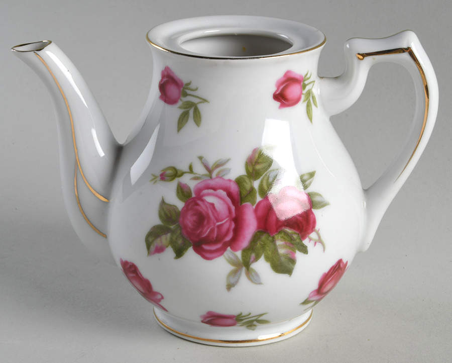 Crimson Rose-Smooth Mini Teapot No Lid by Lefton-1