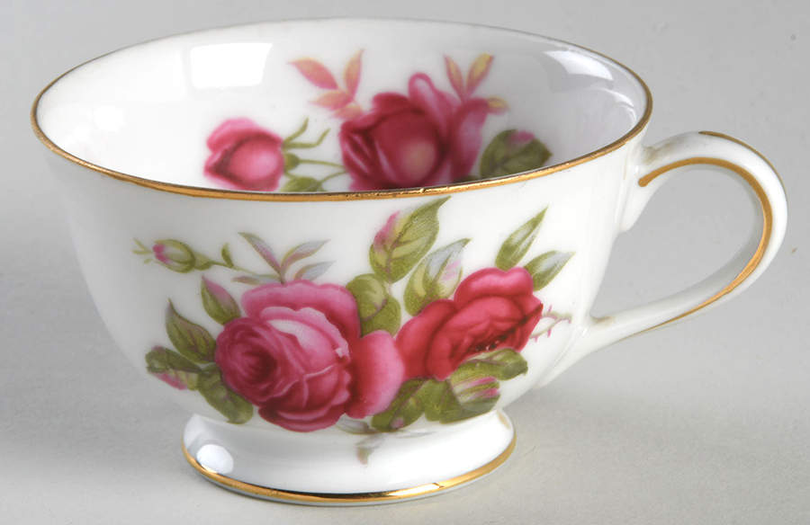 Crimson Rose-Smooth Footed Cup by Lefton-1