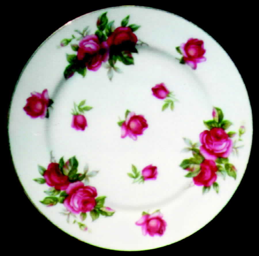 Crimson Rose-Smooth Dinner Plate by Lefton-1