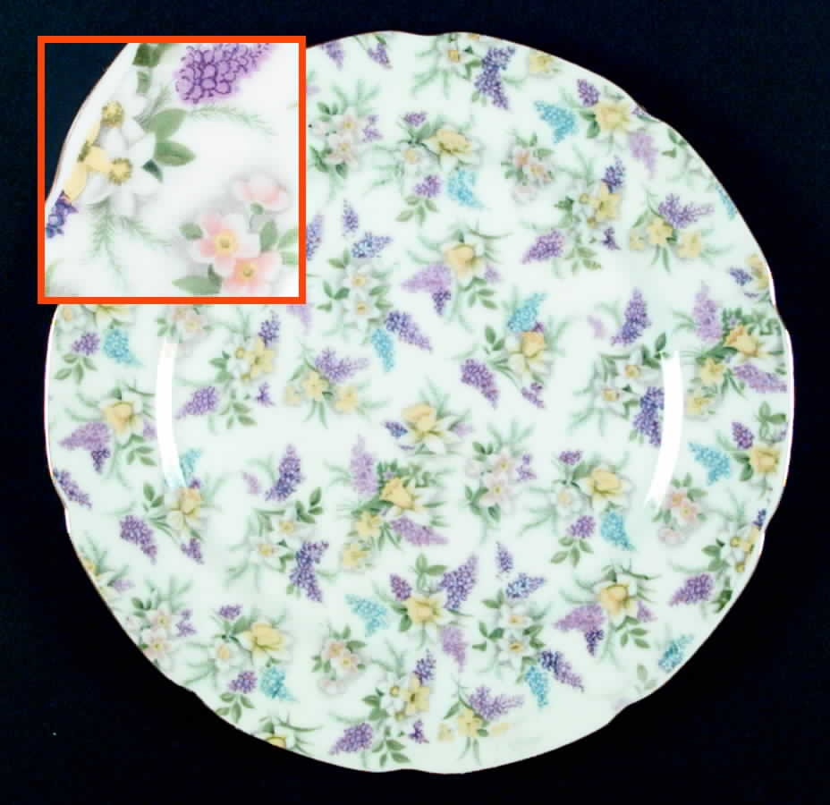 Lilac Chintz Luncheon Plate by Lefton-1